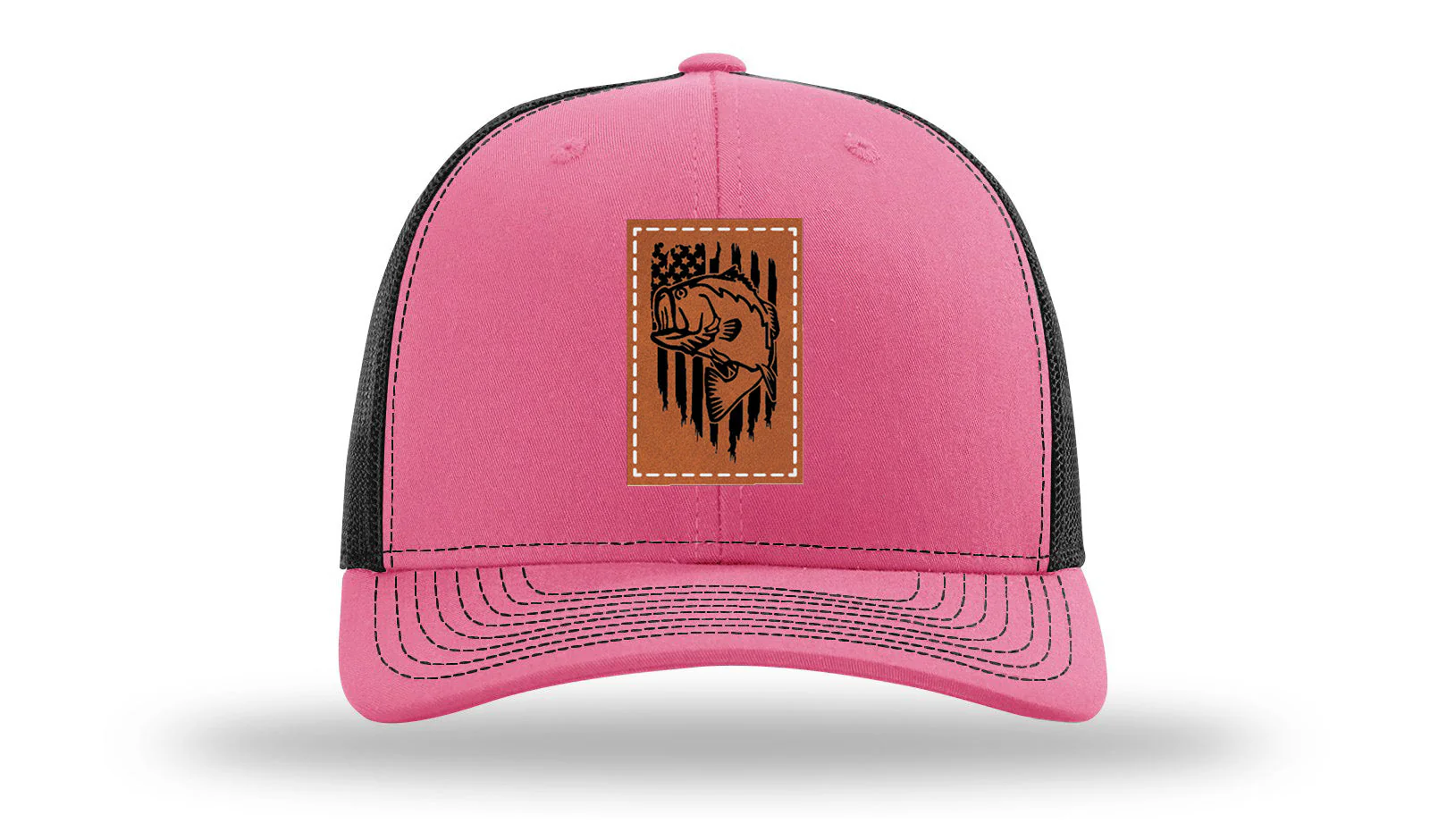 Bass Flag Leather Patch Richardson 112 Hat - Image 22