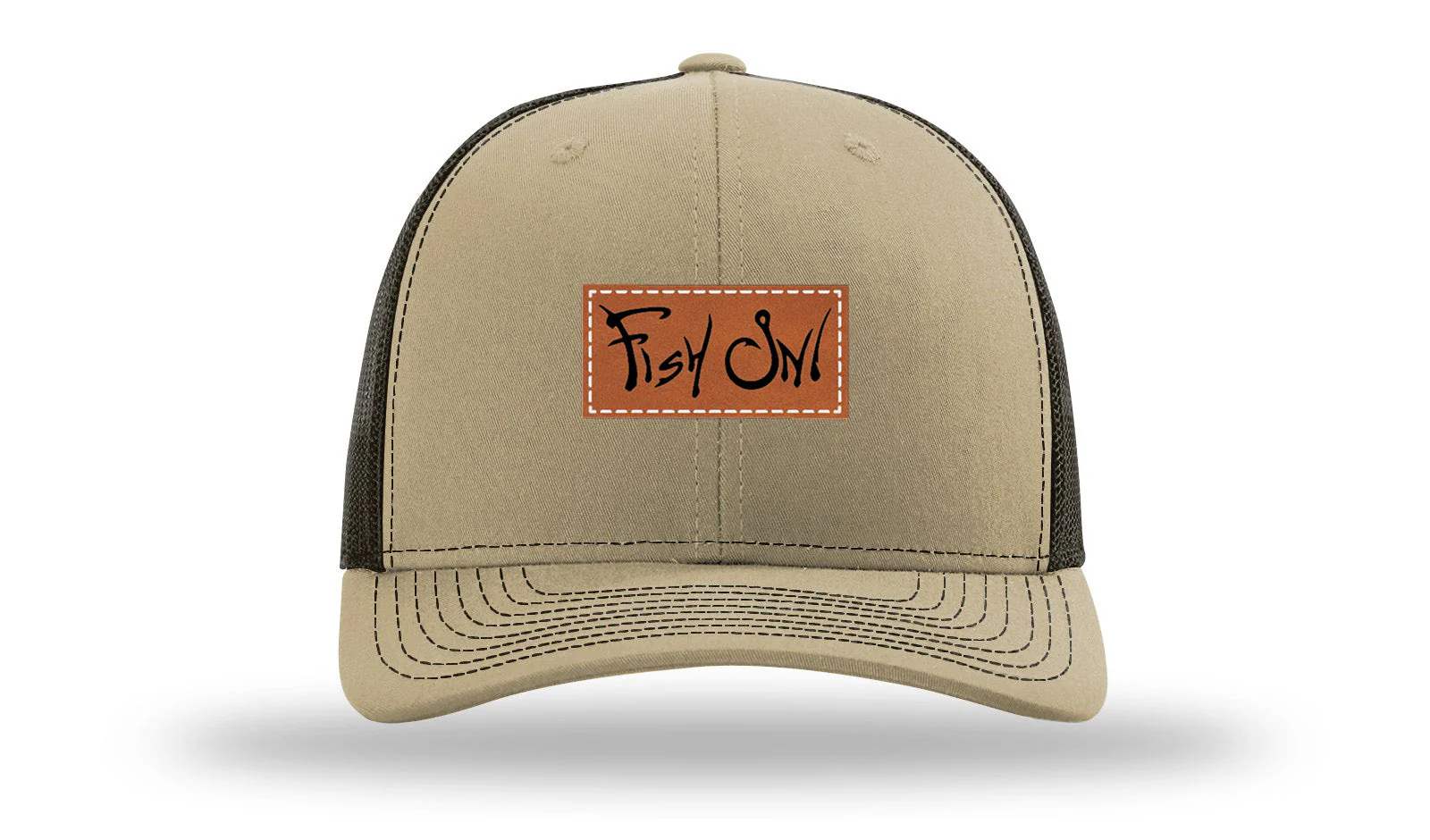 Fish On Leather Patch Richardson 112 Hat - Image 22