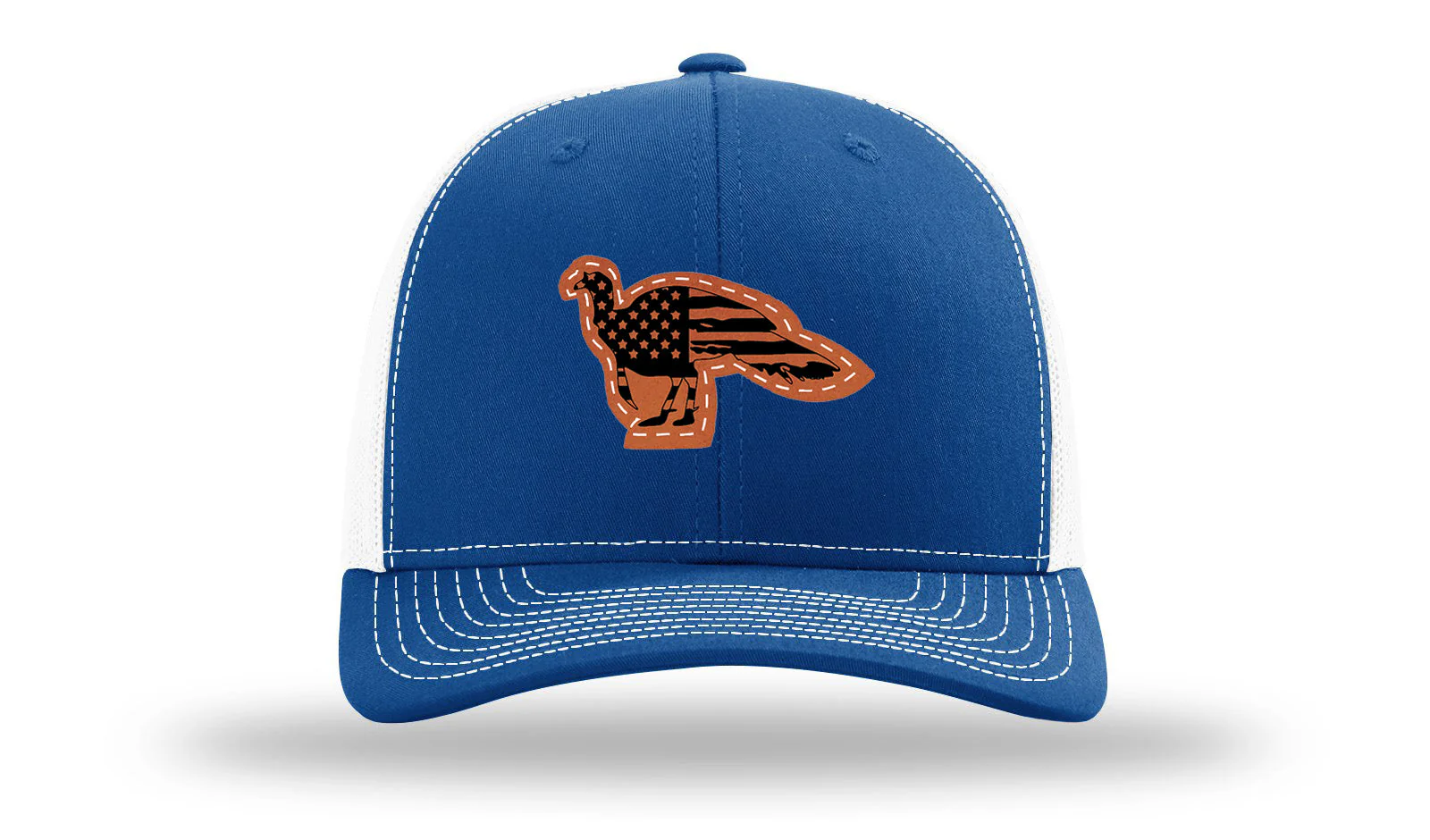 Distressed Flag Turkey Leather Patch Richardson 112 Hat - Image 32