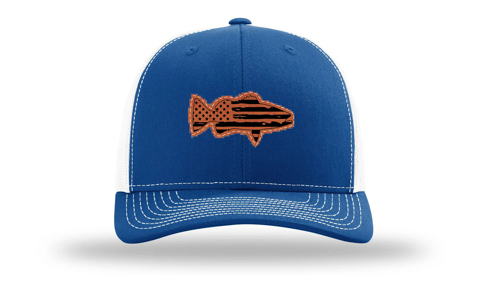 Distressed Flag Bass Leather Patch Richardson 112 Hat - Image 32