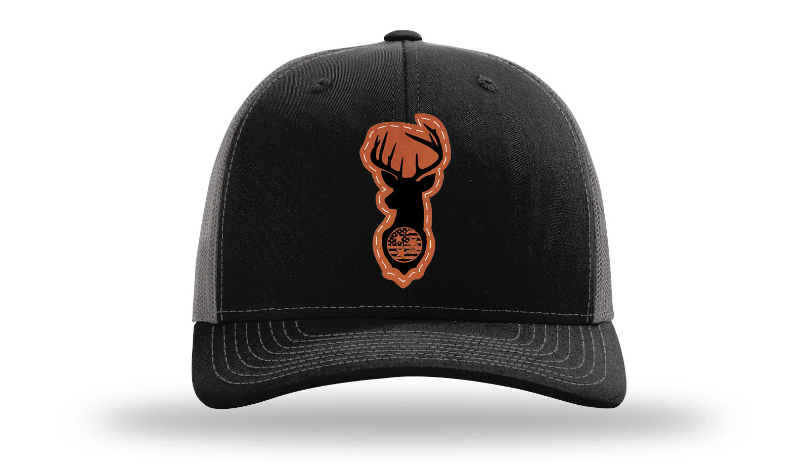 Tristar Flag Deer Leather Patch Richardson 112 Hat - Image 6