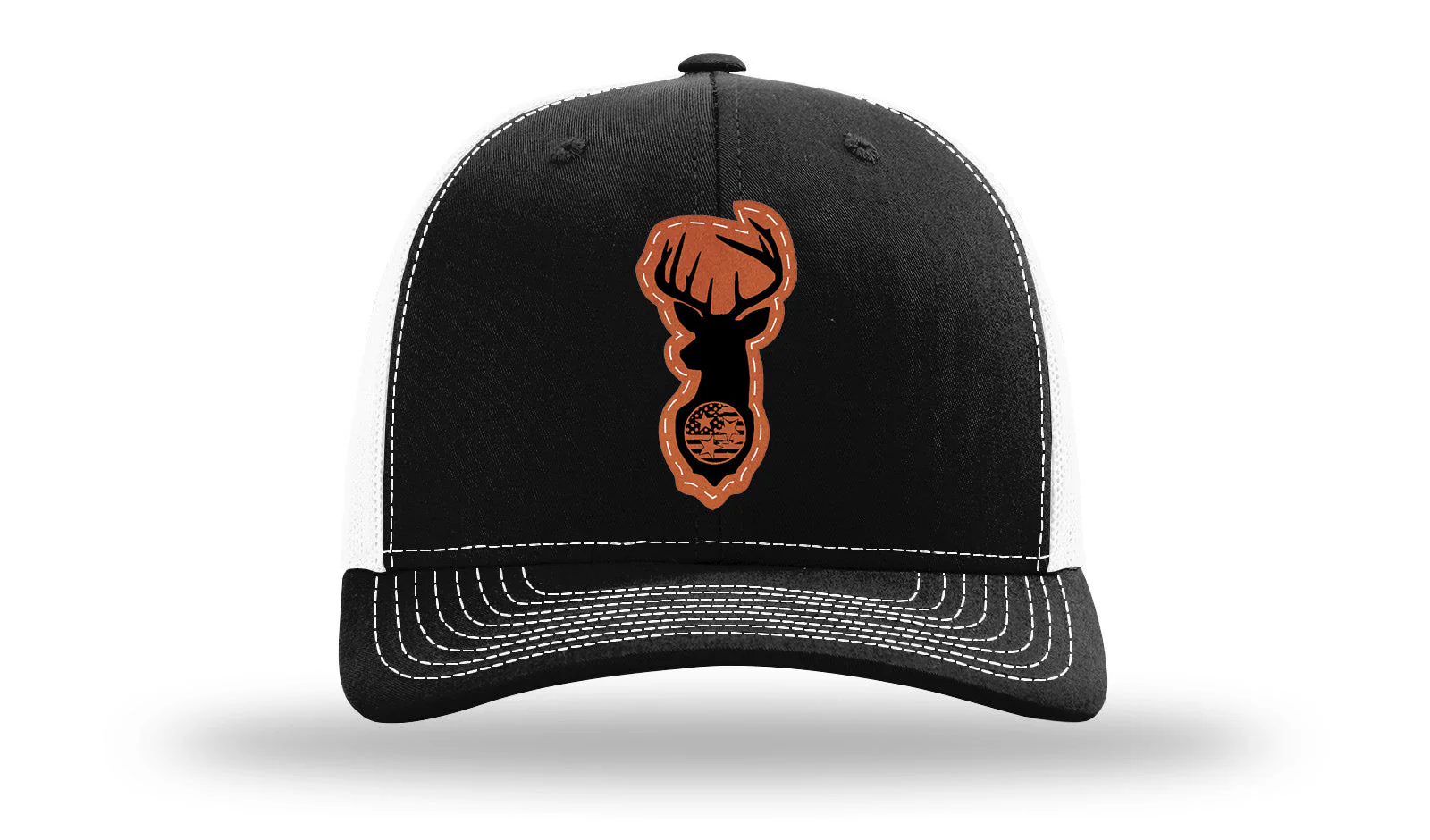 Tristar Flag Deer Leather Patch Richardson 112 Hat - Image 7