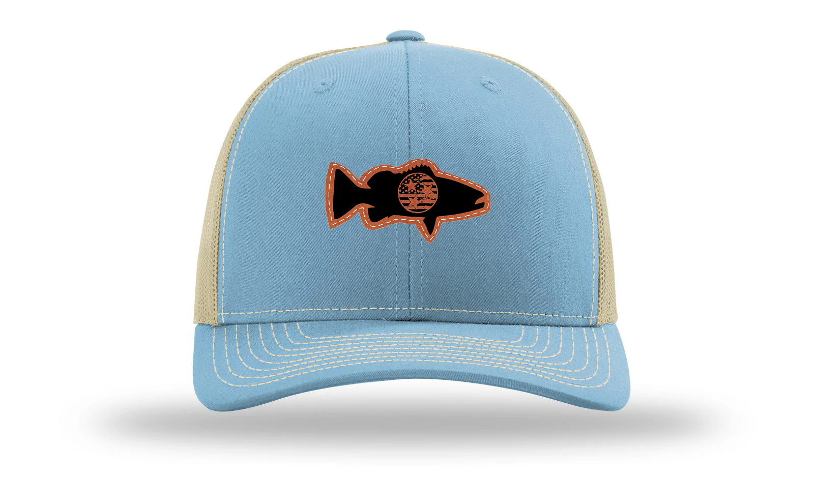 Tristar Flag Bass Leather Patch Richardson 112 Hat - Image 18
