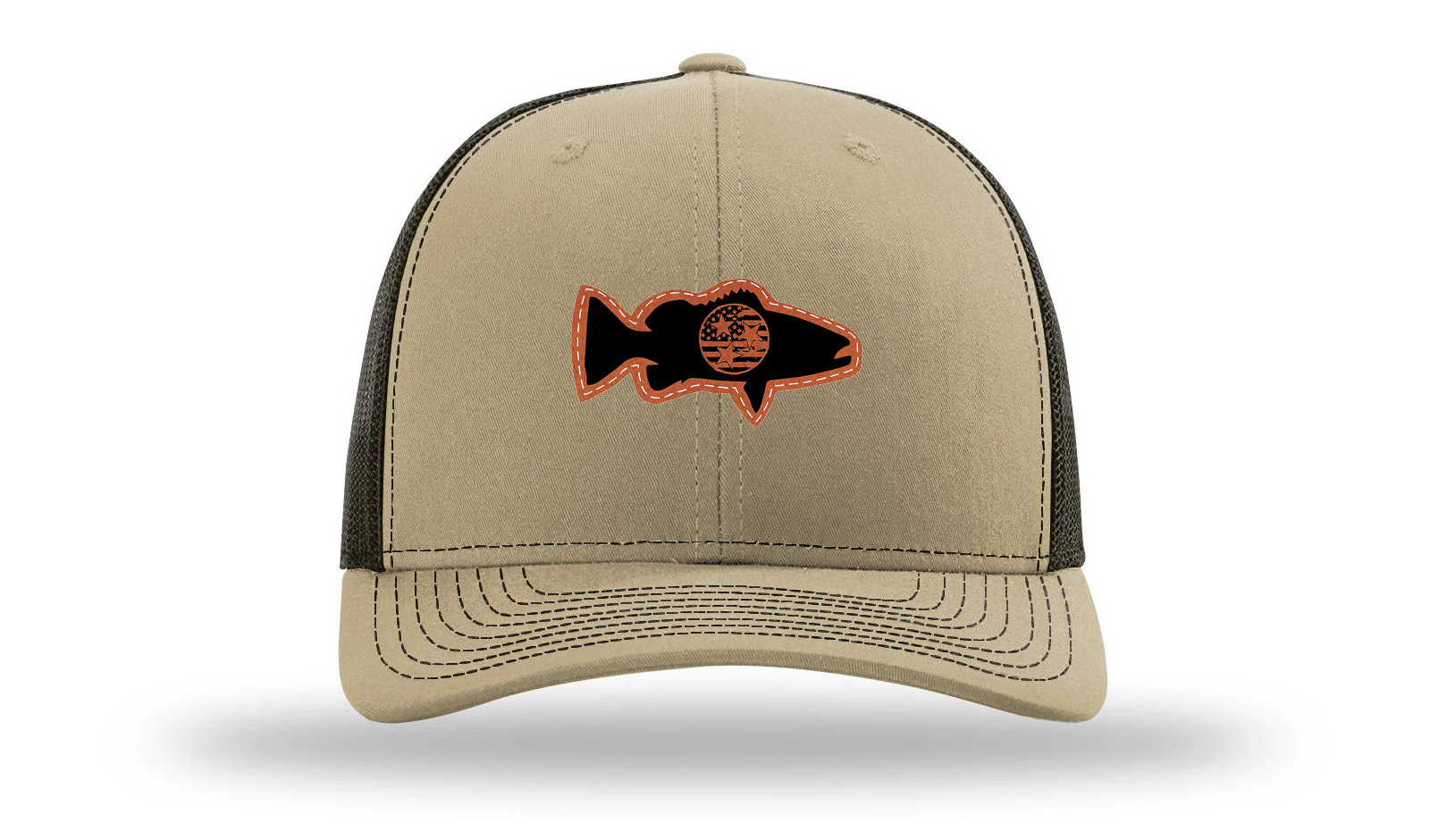 Tristar Flag Bass Leather Patch Richardson 112 Hat - Image 24