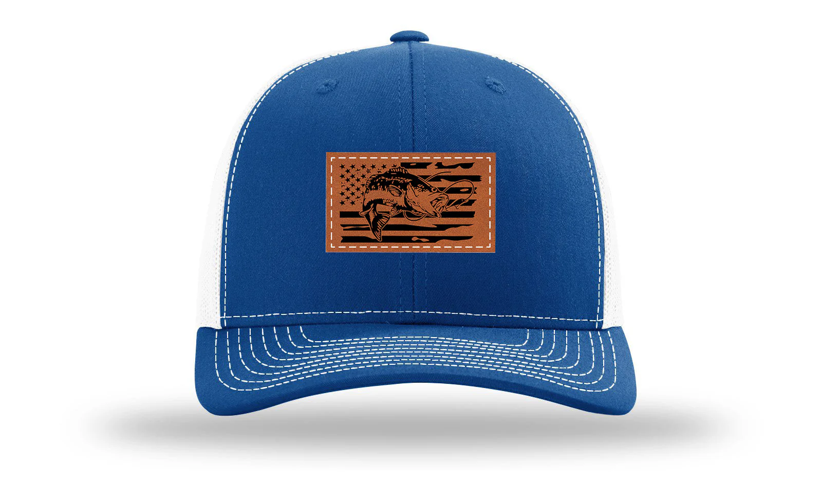 Bass Flag 2 Leather Patch Richardson 112 Hat - Image 32