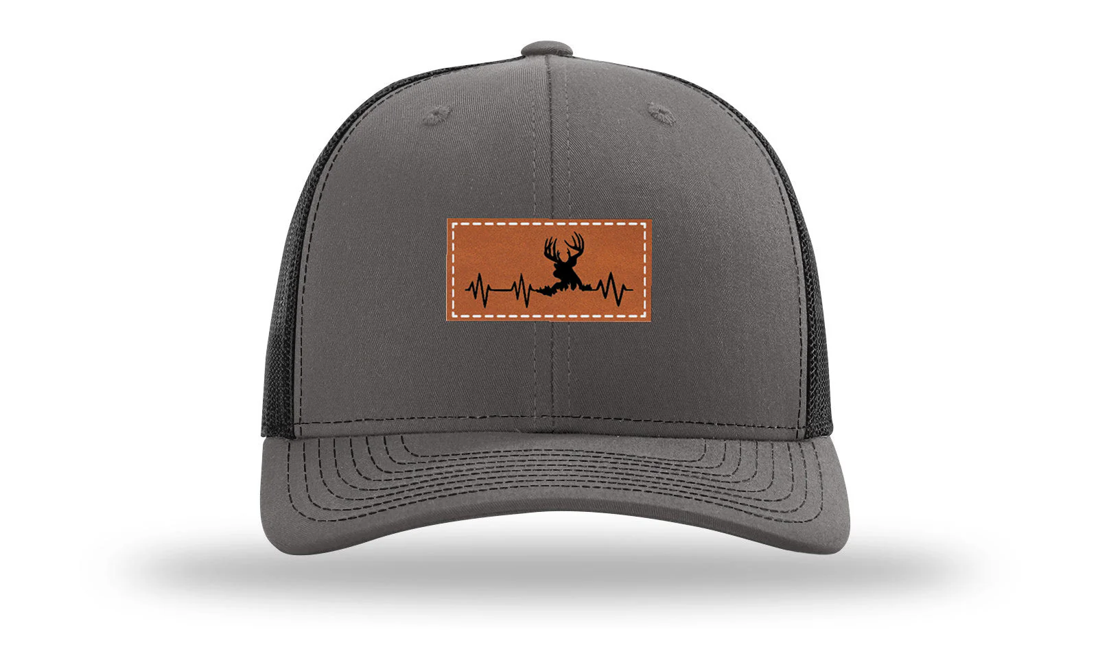 Deer Heartbeat Leather Patch Richardson 112 Hat - Image 11