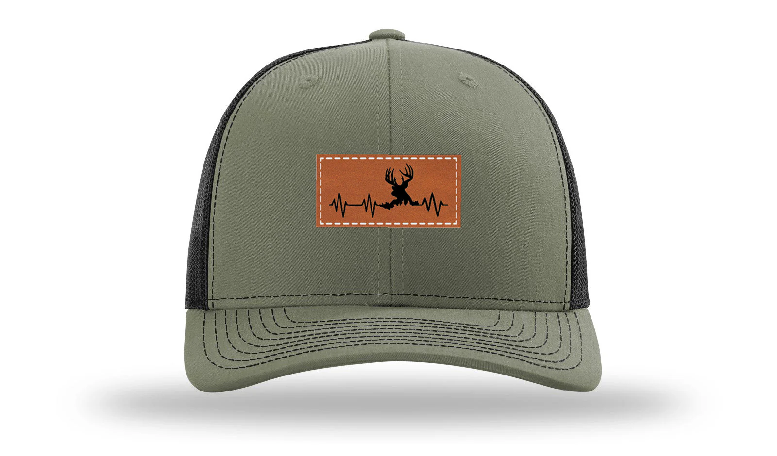 Deer Heartbeat Leather Patch Richardson 112 Hat - Image 25