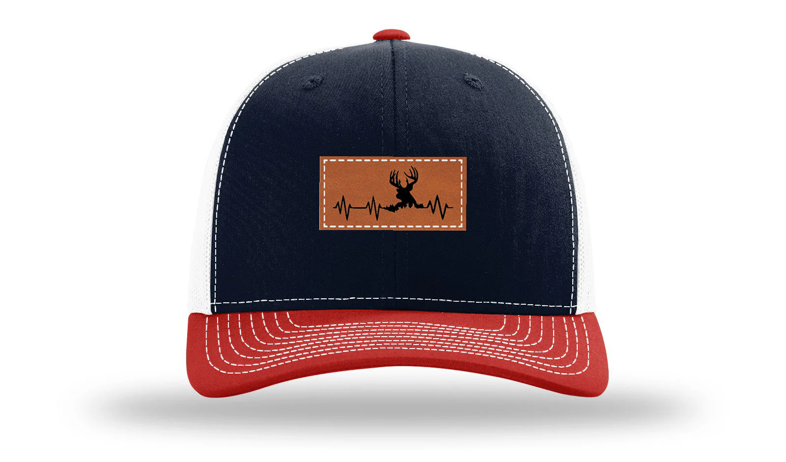 Deer Heartbeat Leather Patch Richardson 112 Hat - Image 40