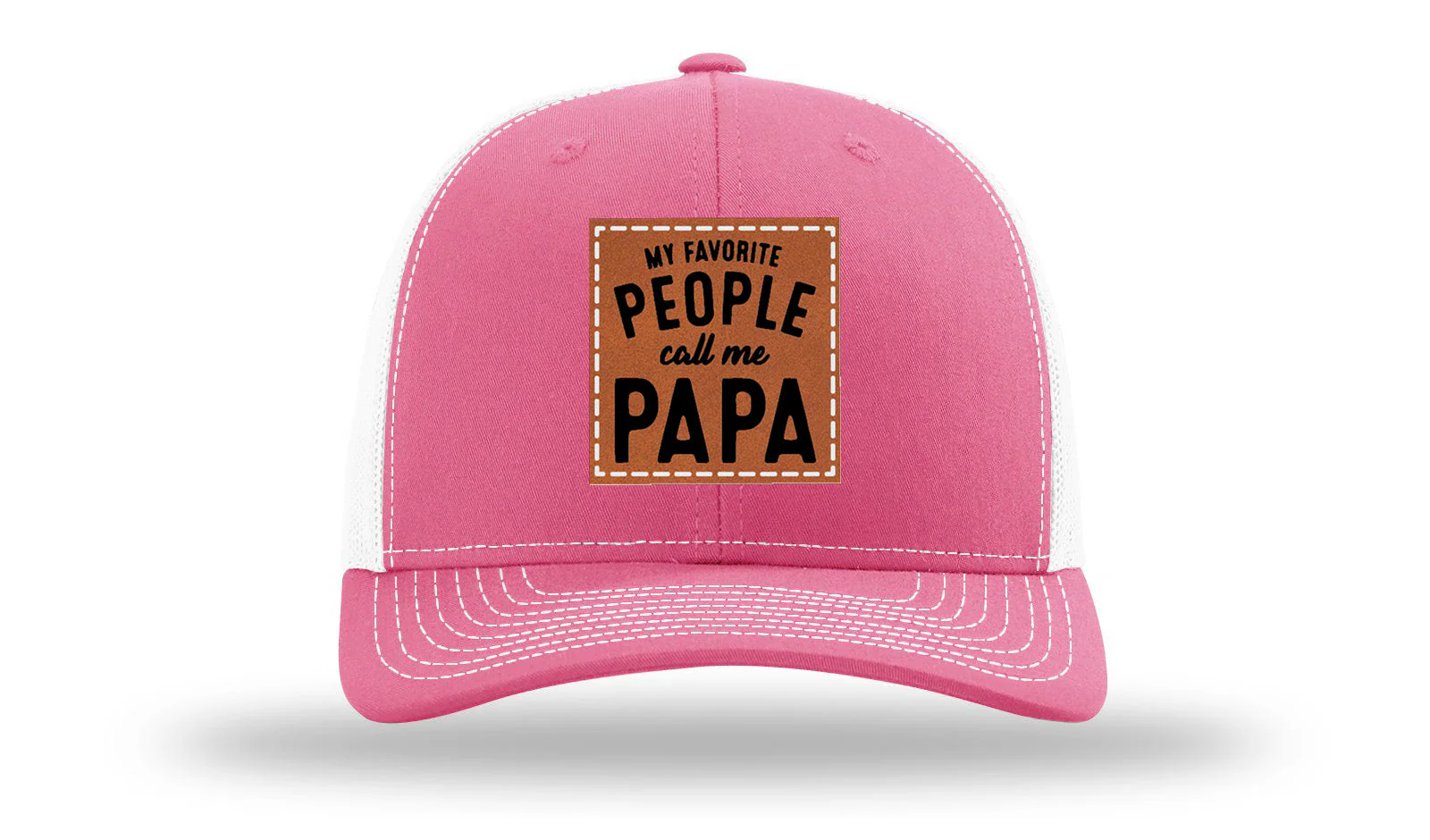 My Favorite People Call Me Papa Leather Patch Richardson 112 Hat - Image 23
