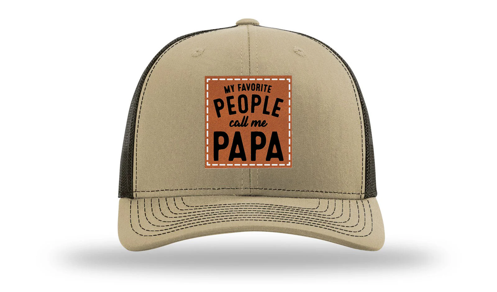 My Favorite People Call Me Papa Leather Patch Richardson 112 Hat - Image 24