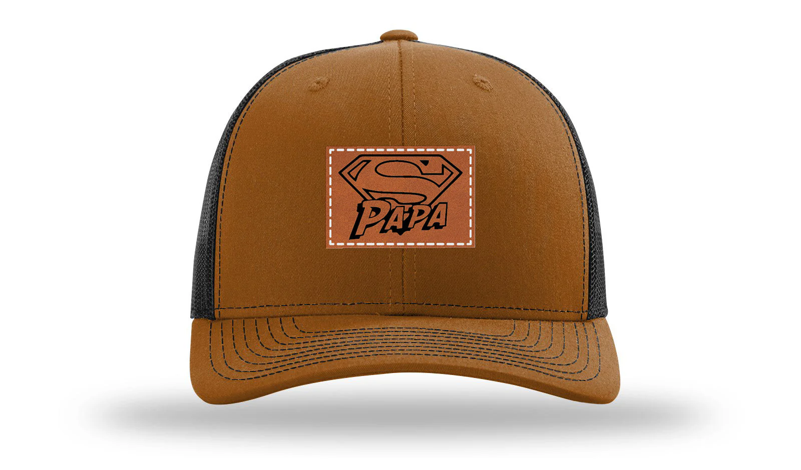 Super Papa Leather Patch Richardson 112 Hat - Image 10