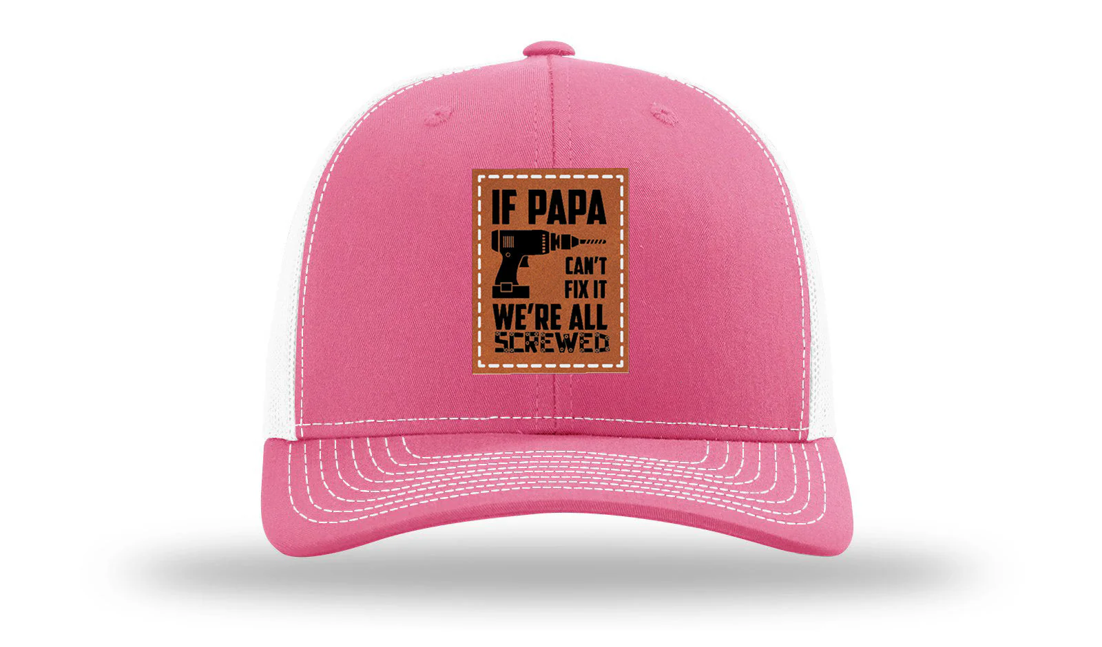 If Papa Can't Fix It Leather Patch Richardson 112 Hat - Image 23