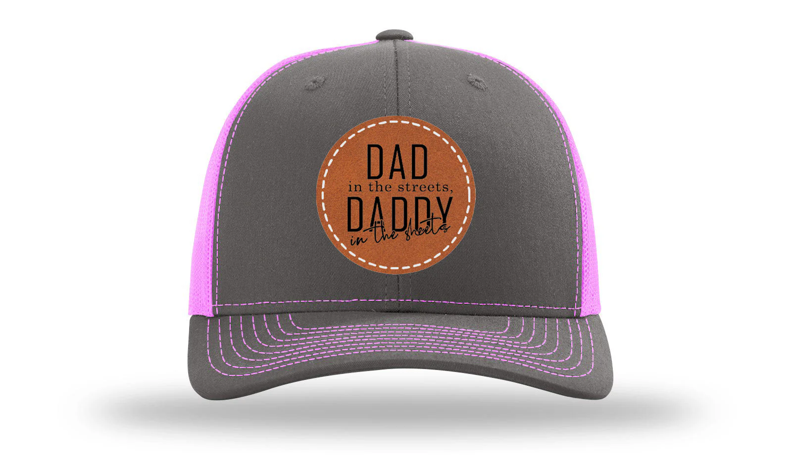 Daddy In The Sheets Circle Leather Patch Richardson 112 Hat - Image 15
