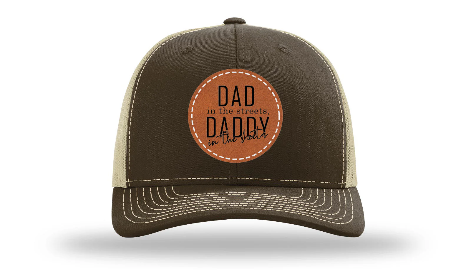 Daddy In The Sheets Circle Leather Patch Richardson 112 Hat - Image 8