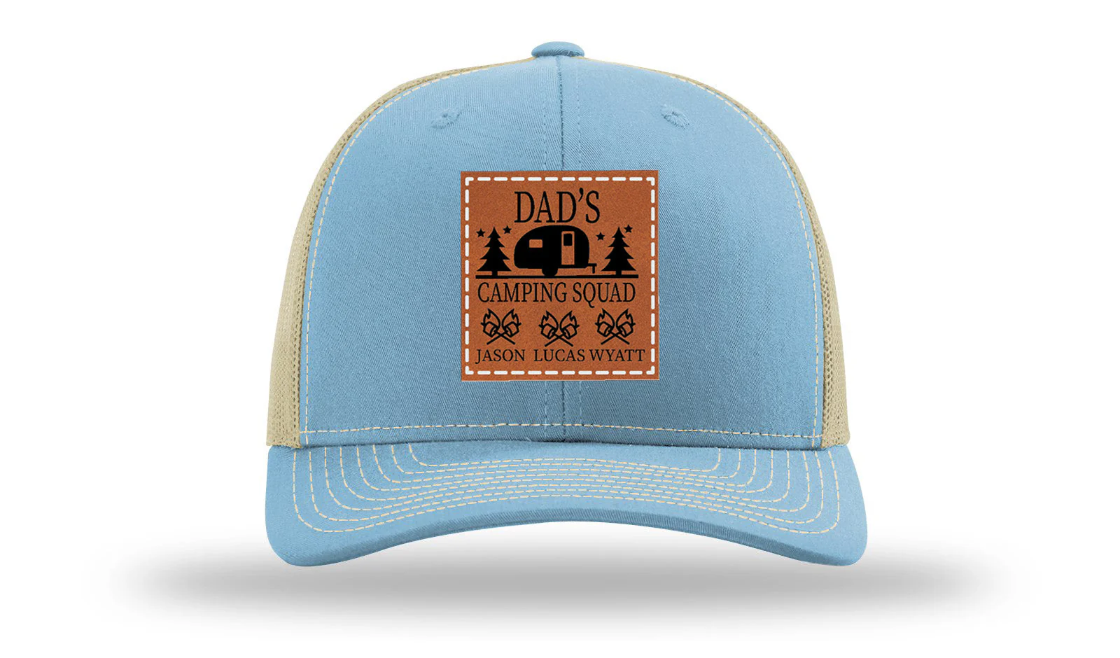 Dad's Camping Squad Leather Patch Richardson 112 Hat - Image 18