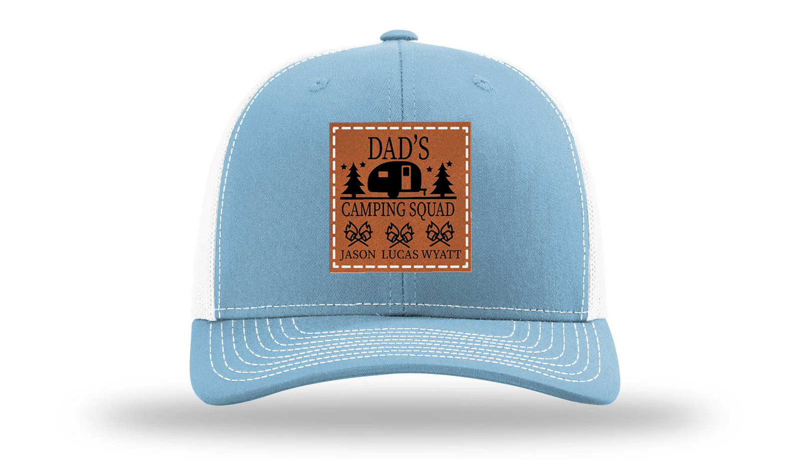 Dad's Camping Squad Leather Patch Richardson 112 Hat - Image 19