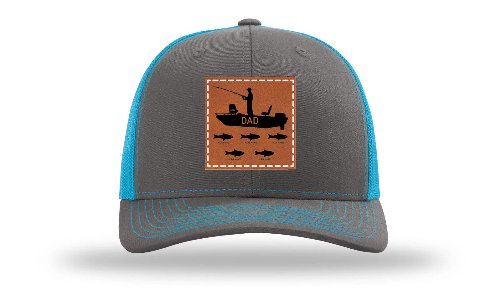 Dad's Fishing Boat Leather Patch Richardson 112 Hat - Image 14