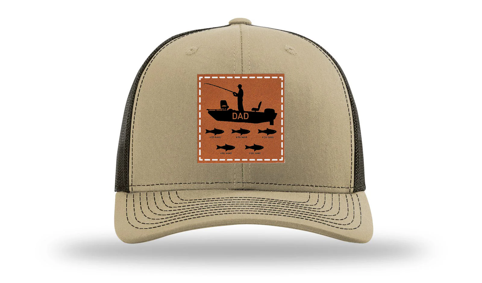 Dad's Fishing Boat Leather Patch Richardson 112 Hat - Image 24