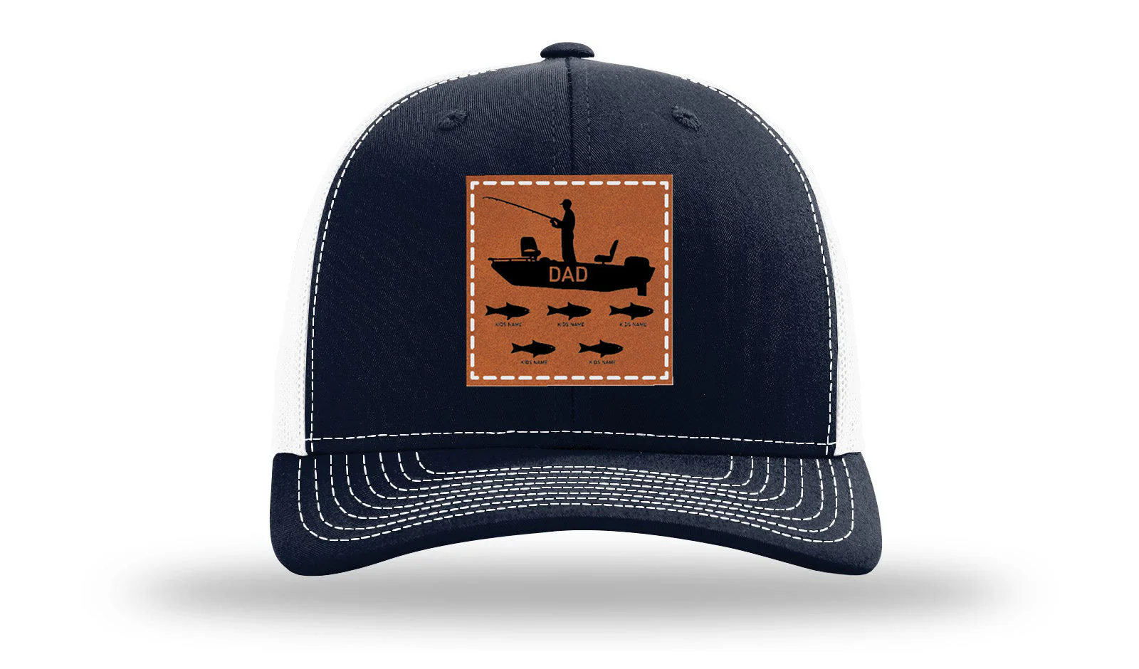 Dad's Fishing Boat Leather Patch Richardson 112 Hat - Image 29