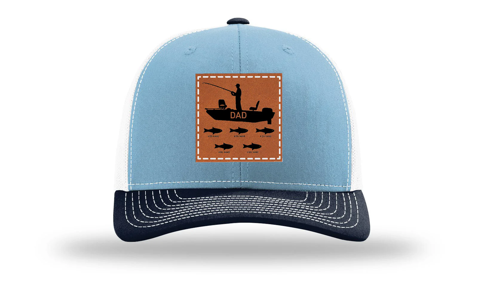 Dad's Fishing Boat Leather Patch Richardson 112 Hat - Image 34
