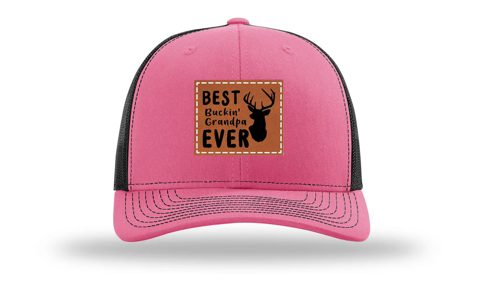 Best Buckin' Grandpa Leather Patch Richardson 112 Hat - Image 22