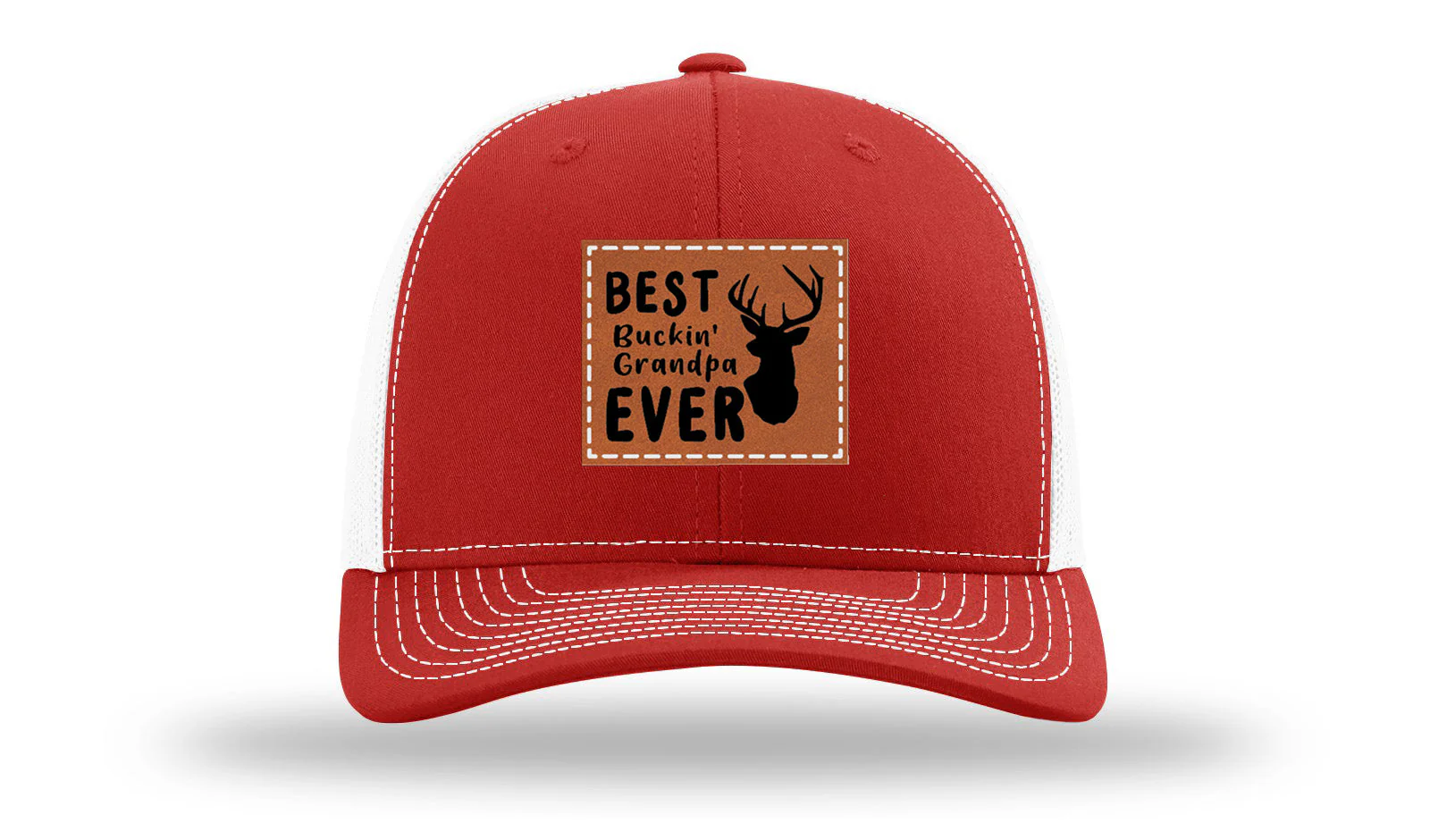 Best Buckin' Grandpa Leather Patch Richardson 112 Hat - Image 31
