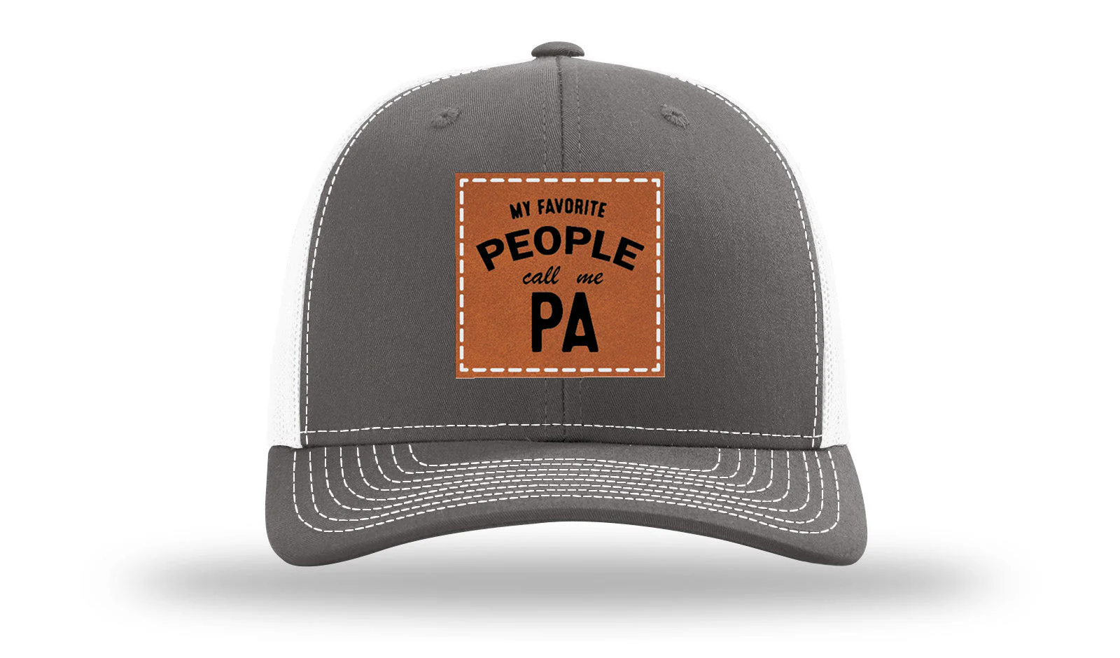 My Favorite People Call Me Pa Leather Patch Richardson 112 Hat - Image 16