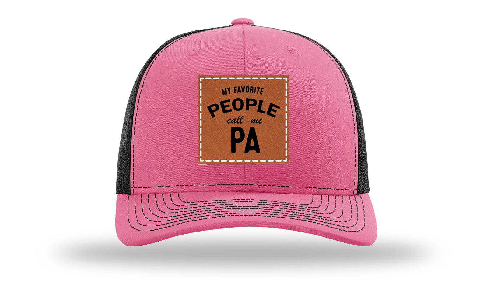 My Favorite People Call Me Pa Leather Patch Richardson 112 Hat - Image 22