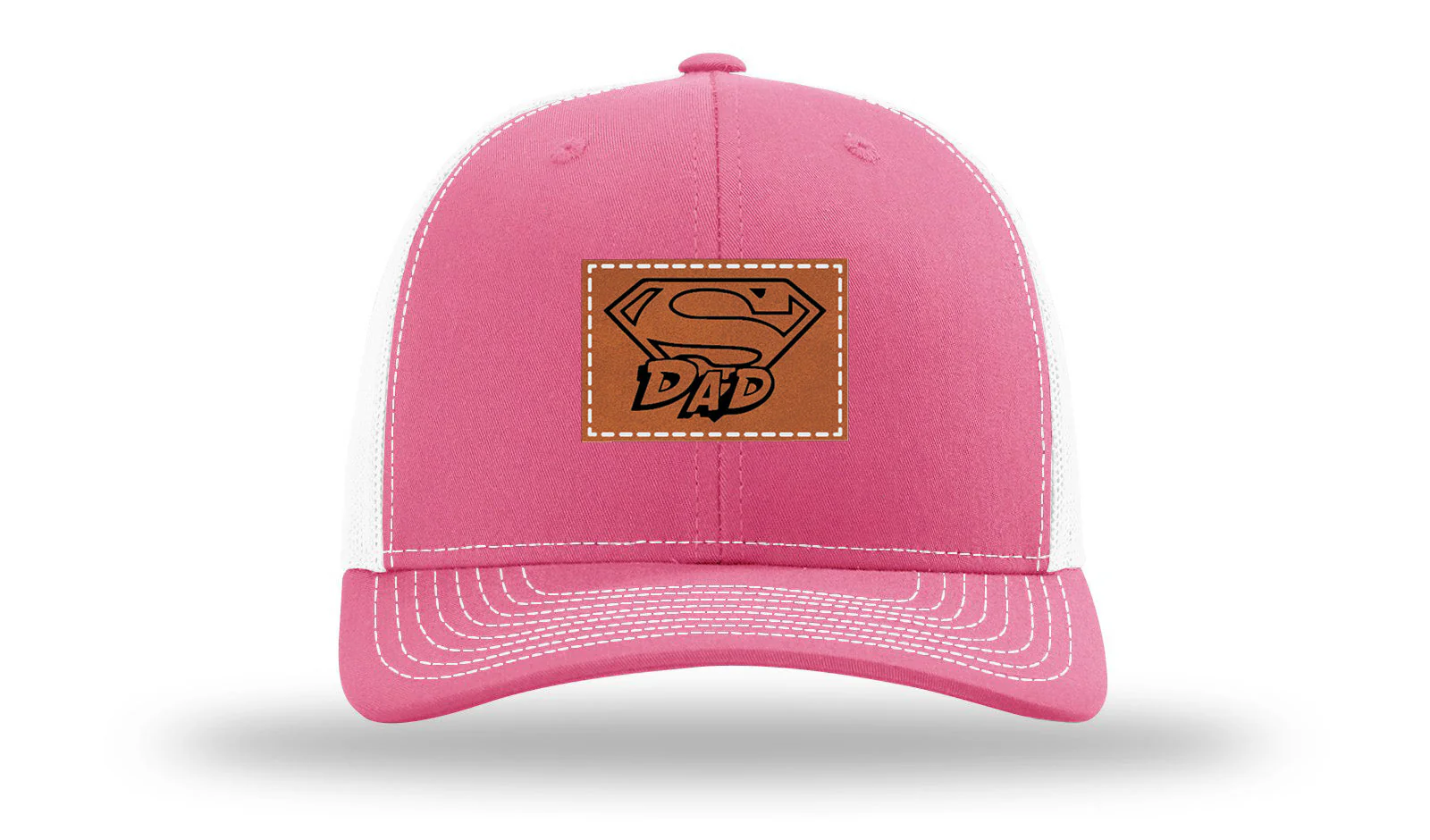 Super Dad Leather Patch Richardson 112 Hat - Image 23