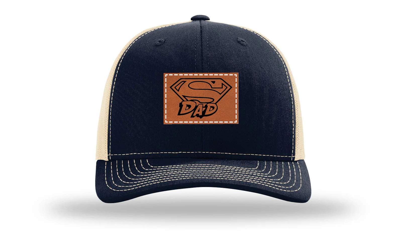 Super Dad Leather Patch Richardson 112 Hat - Image 28