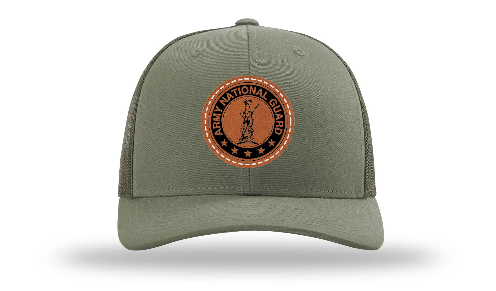 National Guard Leather Patch Richardson 112 Hat - Image 3