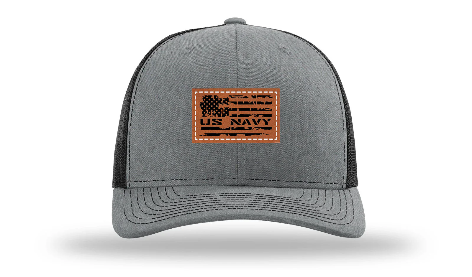Navy Flag Leather Patch Richardson 112 Hat - Image 20