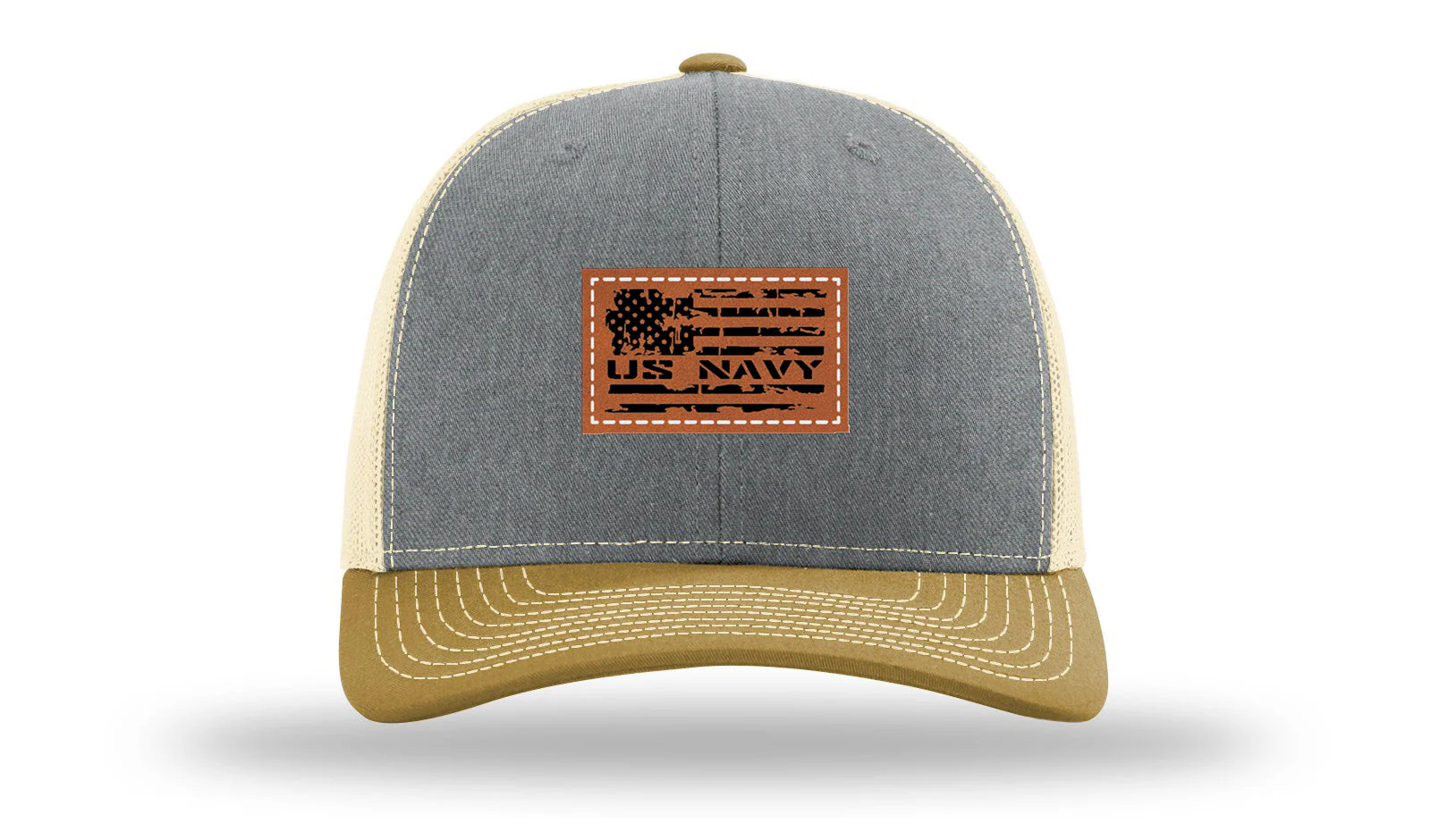 Navy Flag Leather Patch Richardson 112 Hat - Image 37