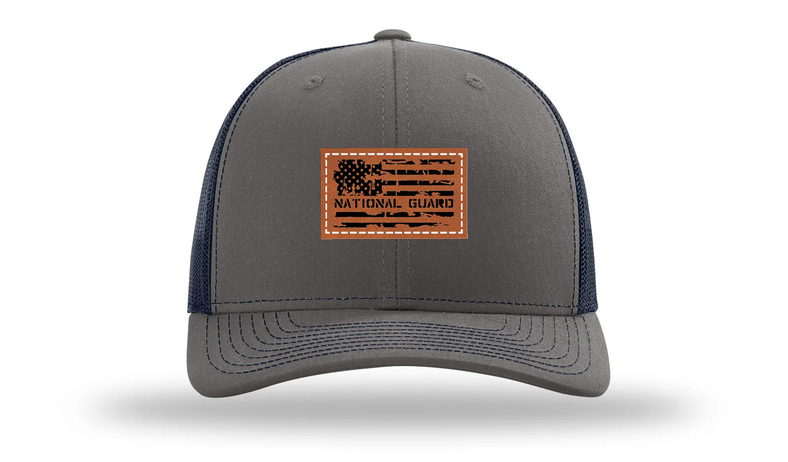 National Guard Flag Leather Patch Richardson 112 Hat - Image 13