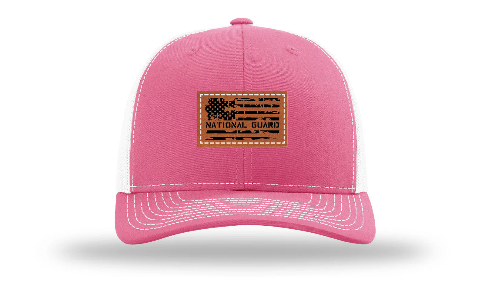 National Guard Flag Leather Patch Richardson 112 Hat - Image 23