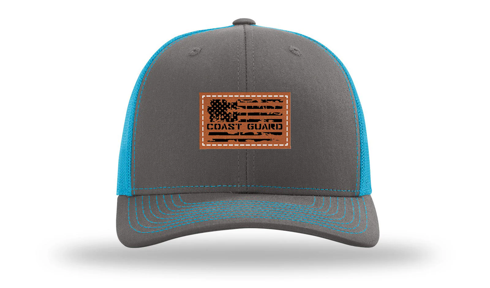 Coast Guard Flag Leather Patch Richardson 112 Hat - Image 13