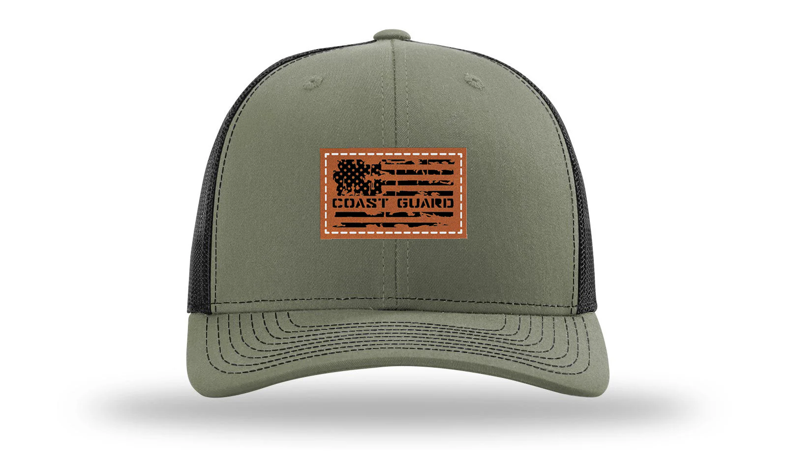 Coast Guard Flag Leather Patch Richardson 112 Hat - Image 24