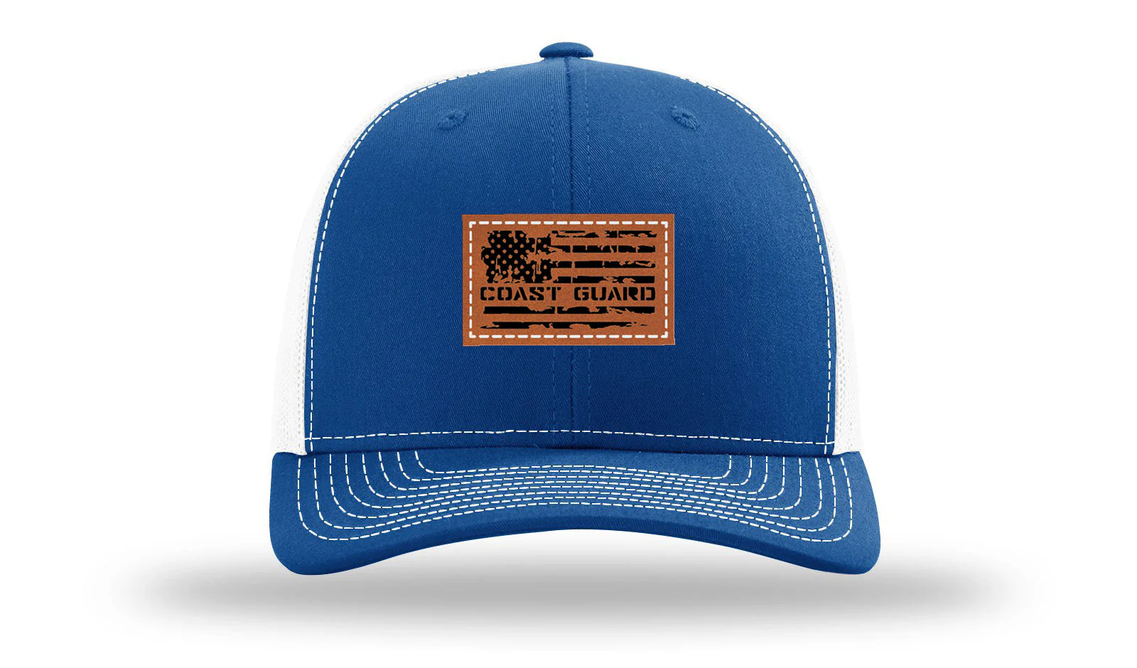 Coast Guard Flag Leather Patch Richardson 112 Hat - Image 31