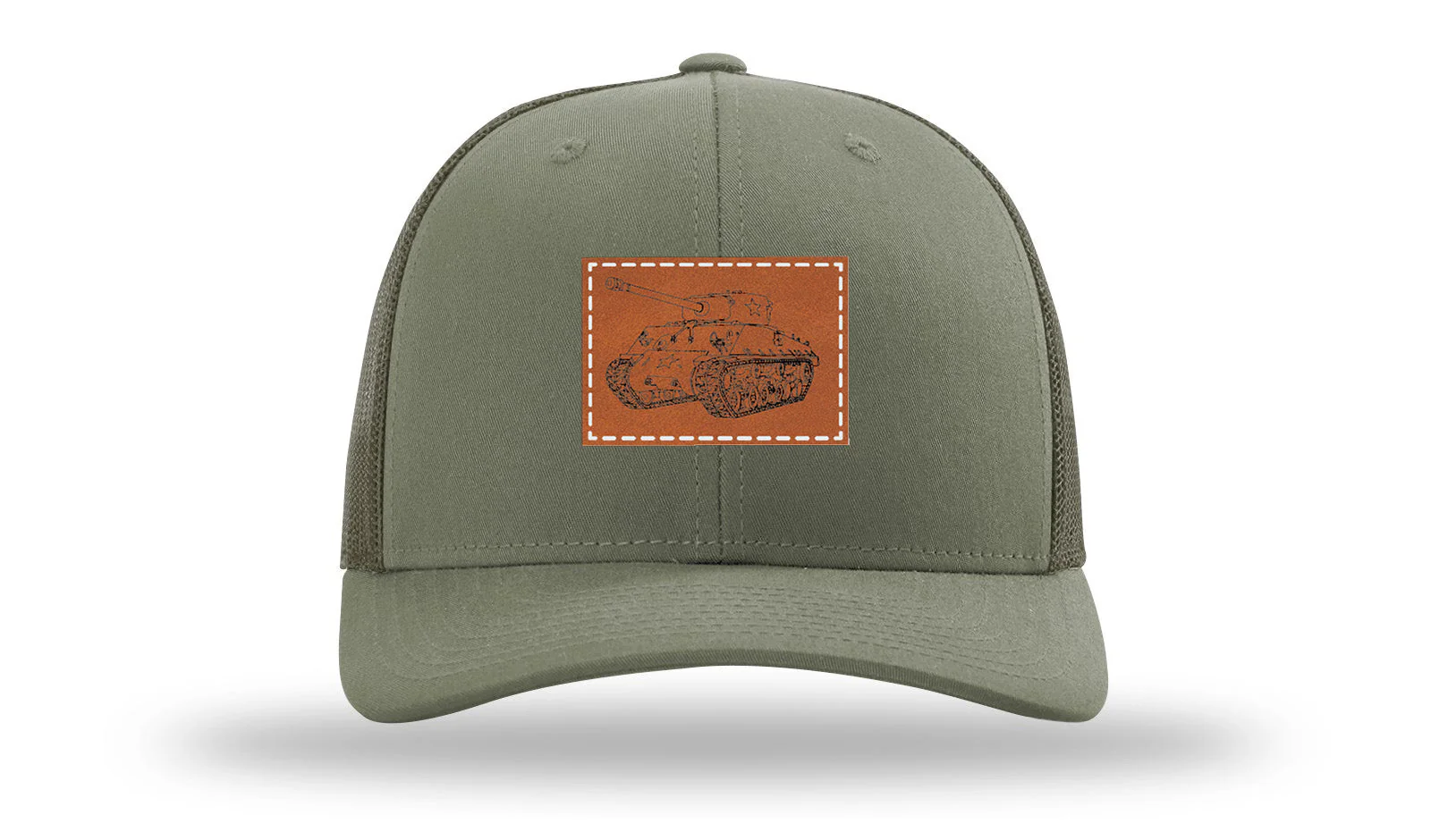 Tank Leather Patch Richardson 112 Hat - Image 3