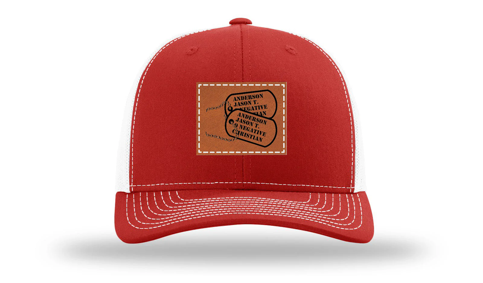 Dog Tags Leather Patch Richardson 112 Hat - Image 31