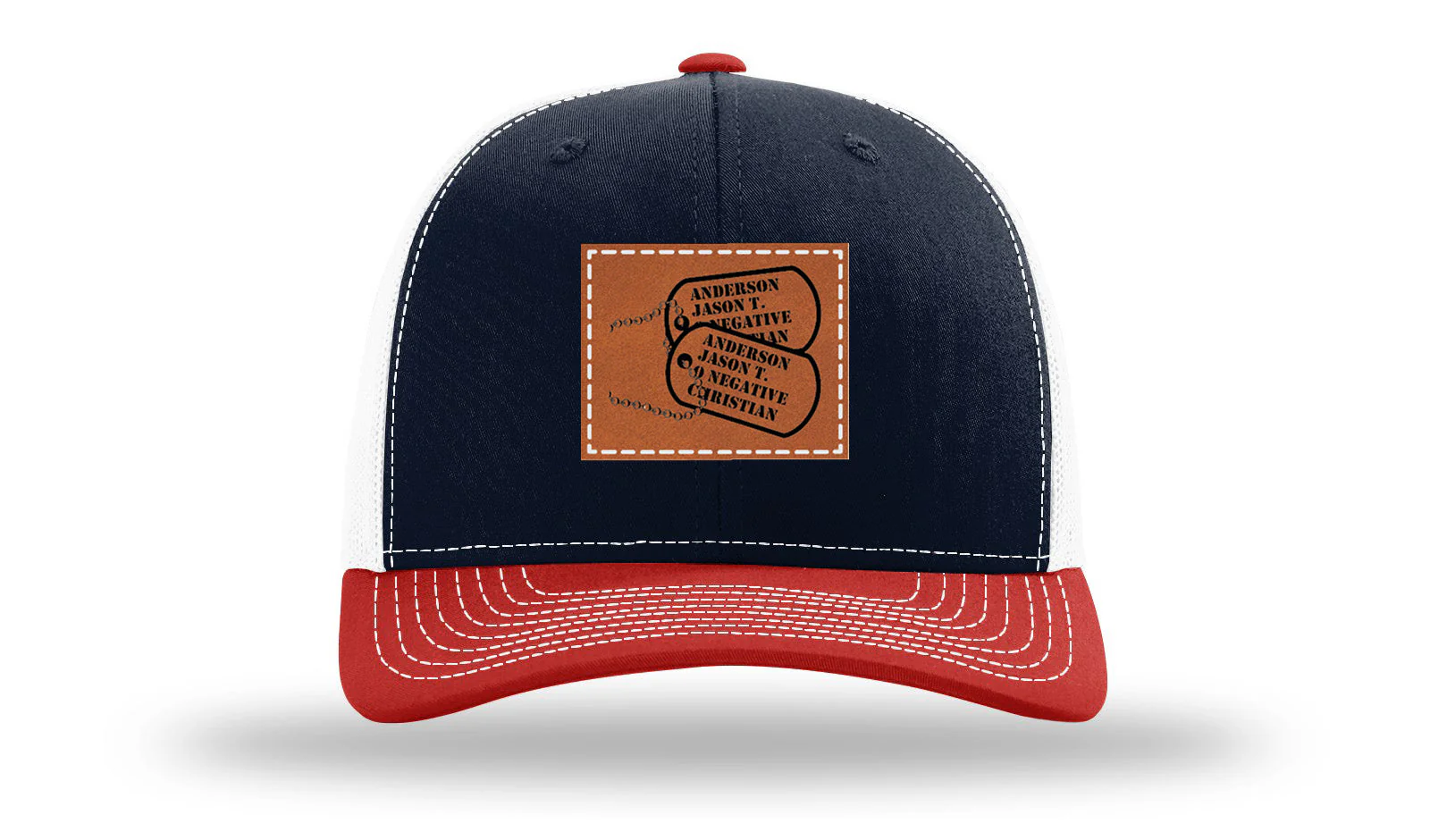 Dog Tags Leather Patch Richardson 112 Hat - Image 40
