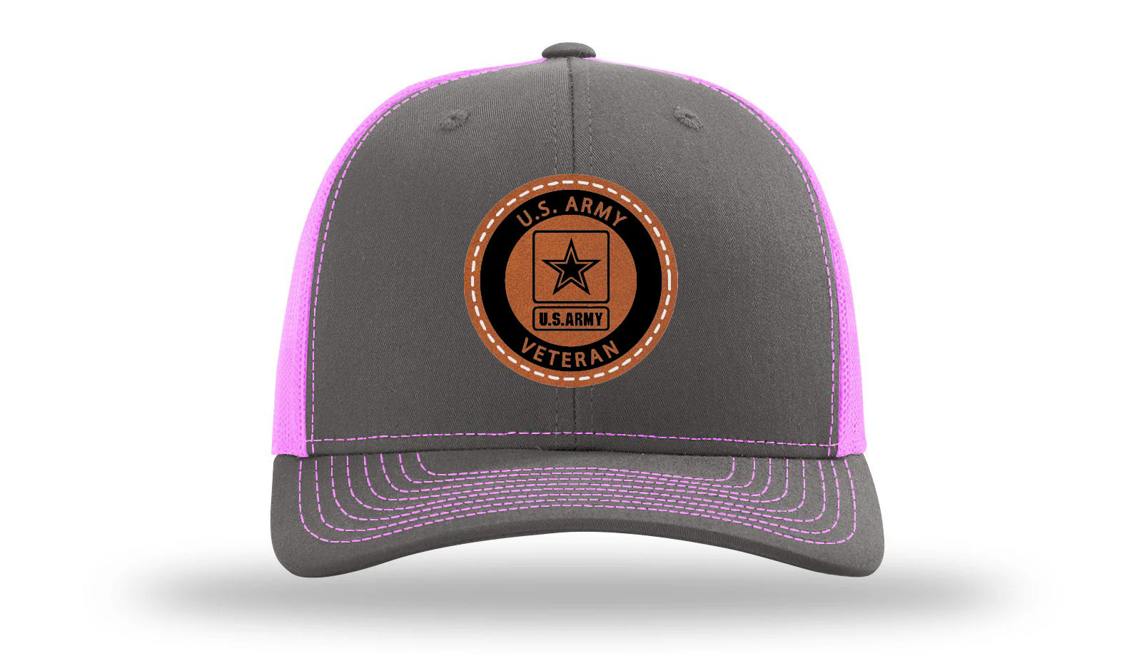 Army Veteran Leather Patch Richardson 112 Hat - Image 15