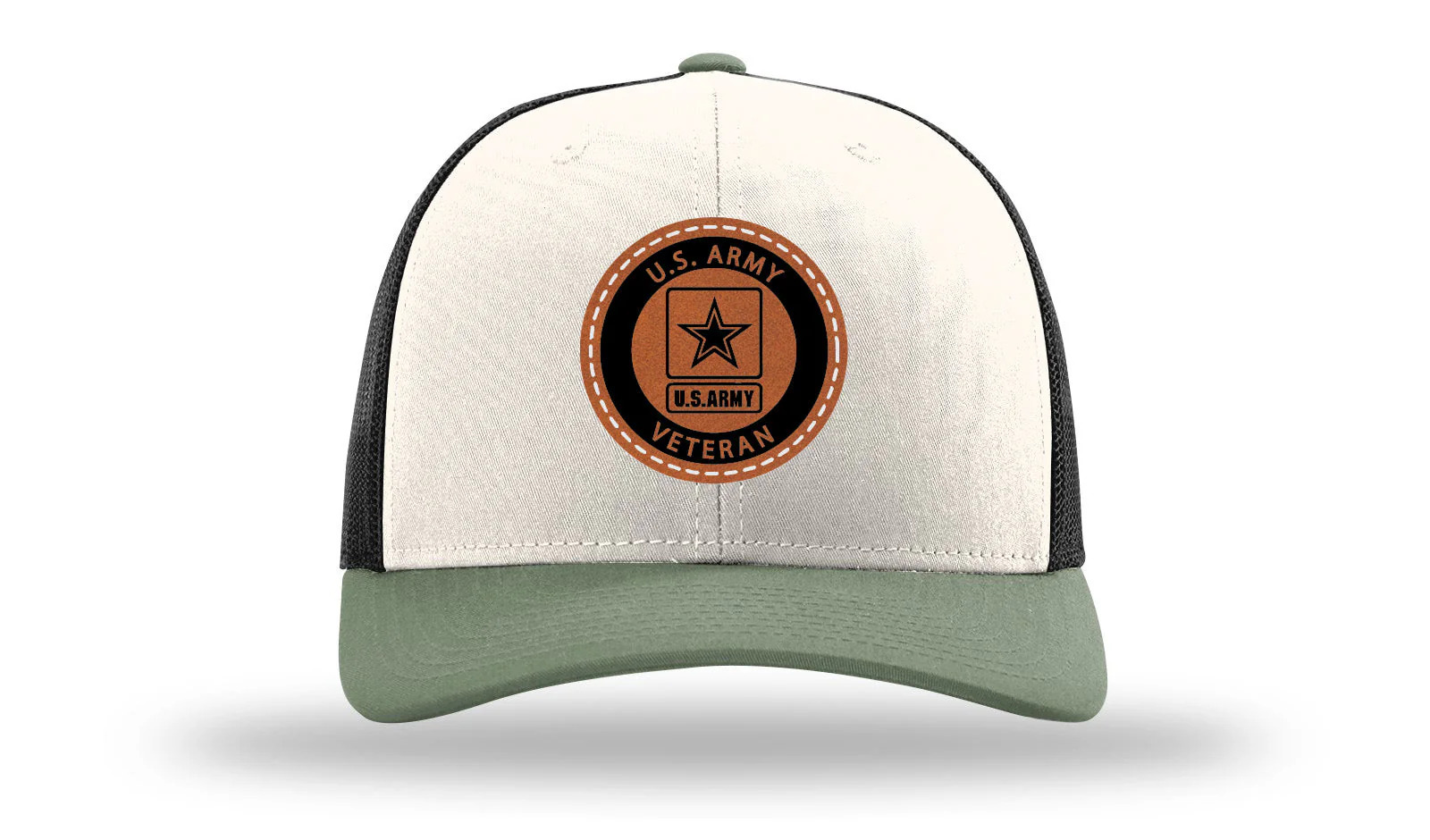 Army Veteran Leather Patch Richardson 112 Hat - Image 35