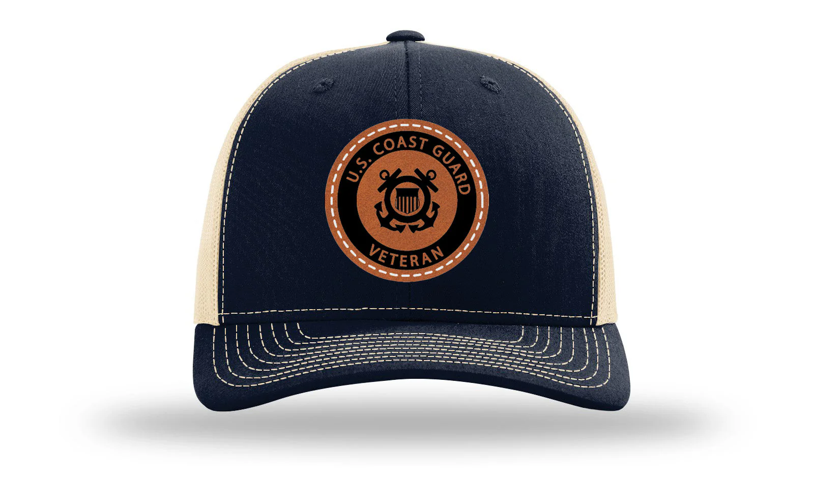 Coast Guard Veteran Leather Patch Richardson 112 Hat - Image 28
