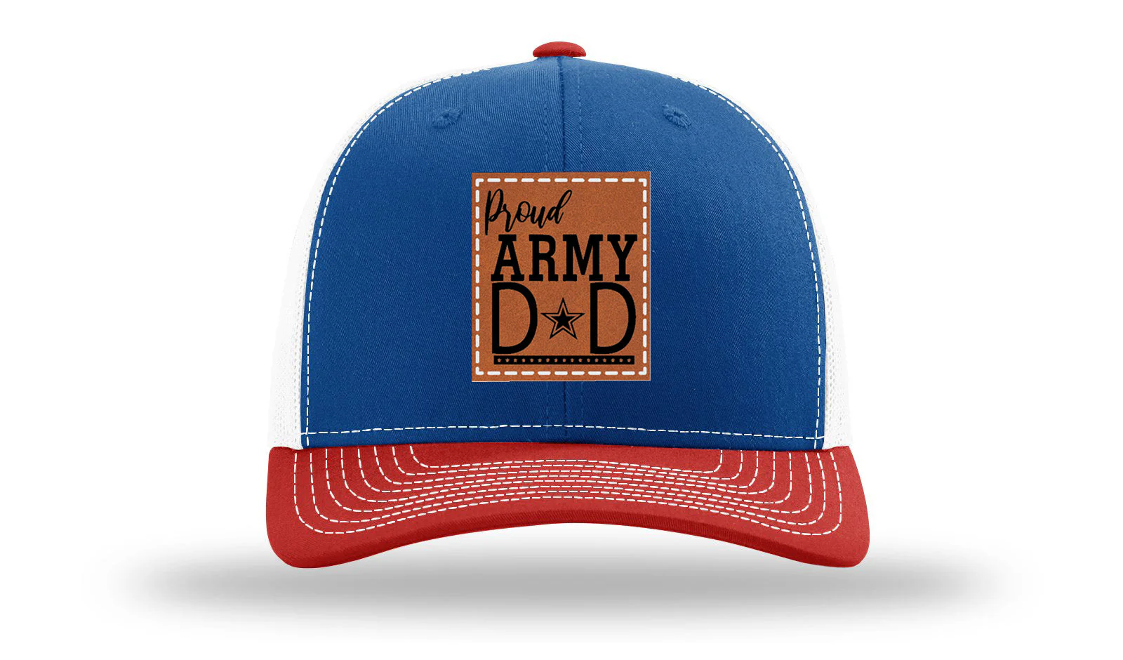 Proud Army Dad Leather Patch Richardson 112 Hat - Image 42