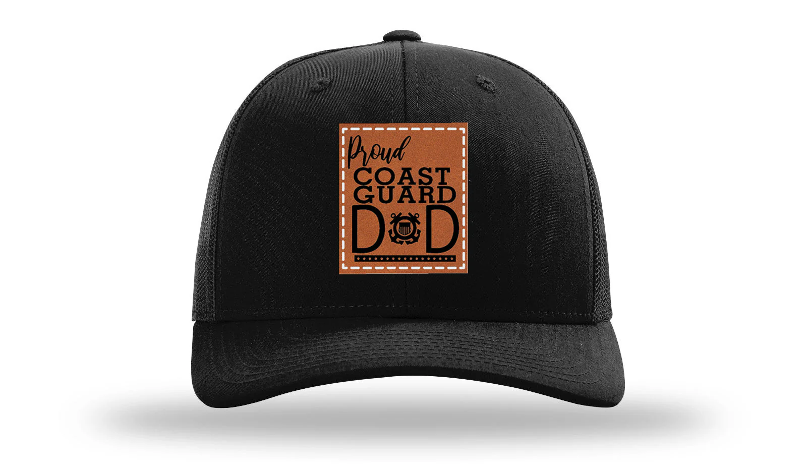 Proud Coast Guard Dad Leather Patch Richardson 112 Hat