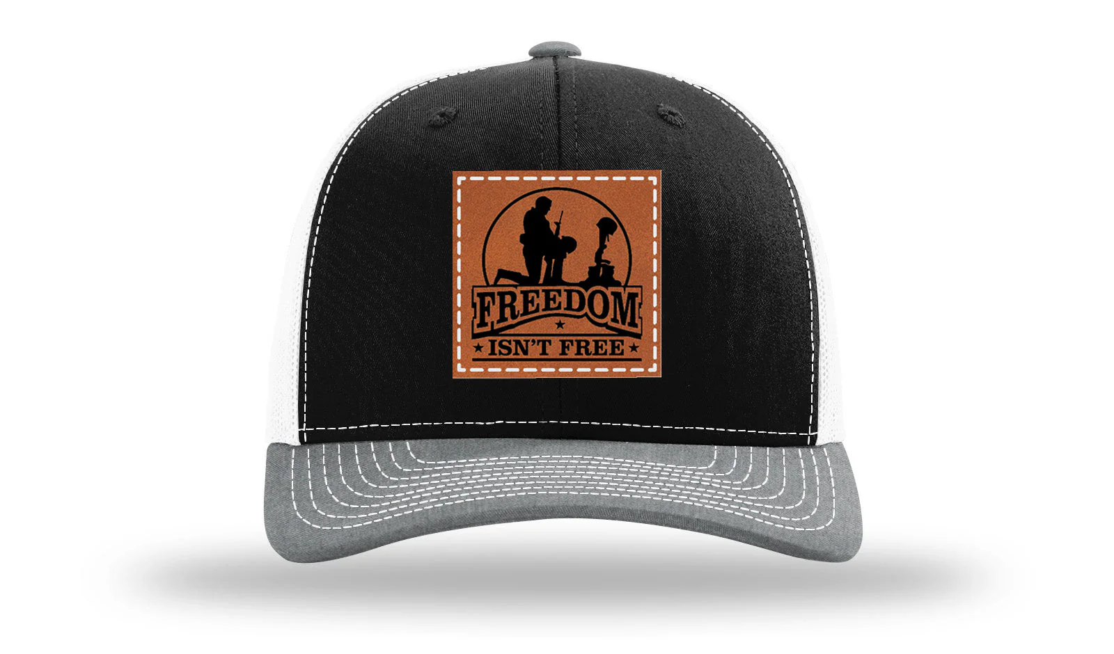 Freedom Isn't Free Leather Patch Richardson 112 Hat - Image 33