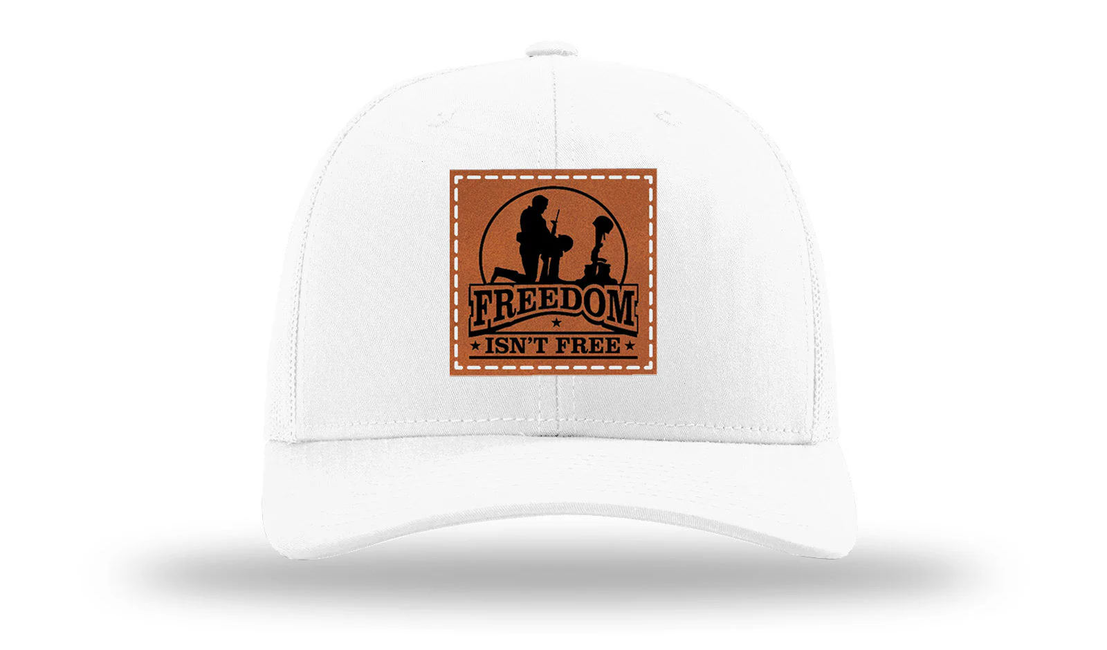 Freedom Isn't Free Leather Patch Richardson 112 Hat - Image 5