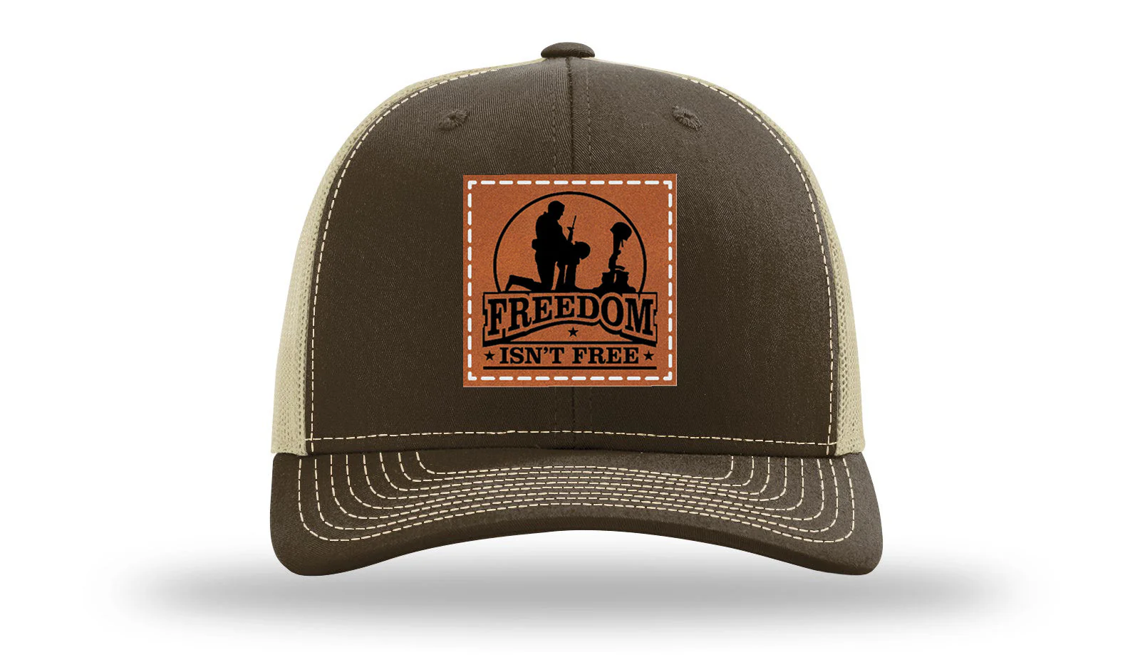 Freedom Isn't Free Leather Patch Richardson 112 Hat - Image 8