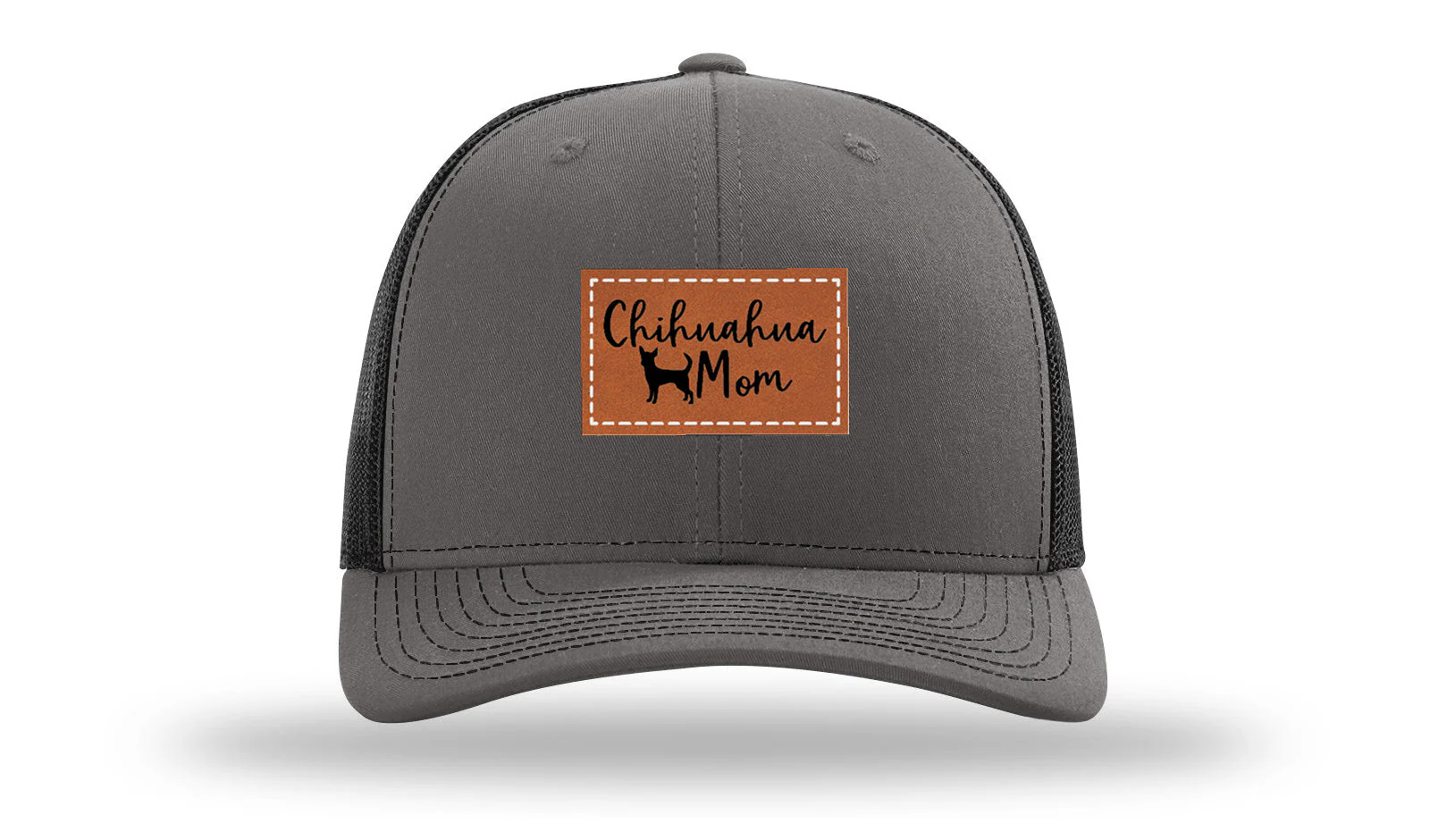 Chihuahua Mom Leather Patch Richardson 112 Hat - Image 11